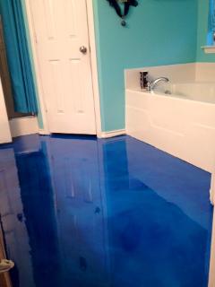 metallic epoxy blue